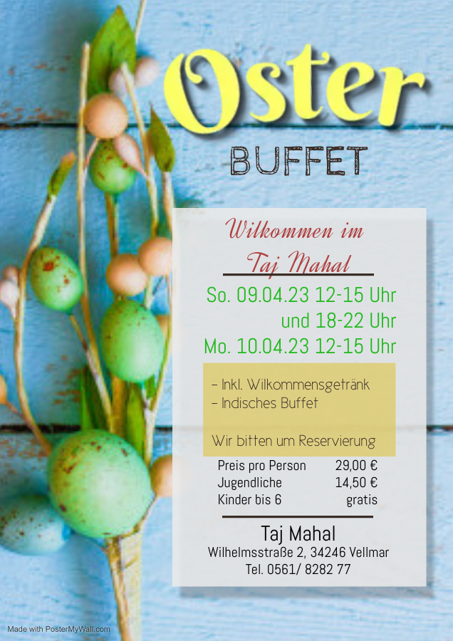 Oster Easter Brunch Buffet Flyer Poster - Made with PosterMyWall